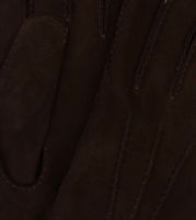 Profuomo Gloves Wool Brown Suede