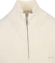 Gant Halfzip Pullover Wool Mix Ecru