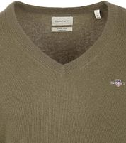 Gant Pullover V-Neck Wool Blend Army Green