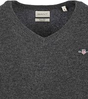 Gant Pullover V-Neck Wool Blend Anthracite