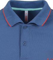 Sun68 Poloshirt Small Stripe Collar Blauw