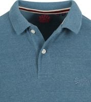 Superdry Classic Poloshirt Melange Blauw