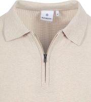 Blue Industry Knitted Poloshirt Structuur Beige