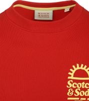 Scotch and Soda Sweater Print Rood
