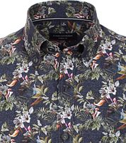 Casa Moda SS Shirt Dark Blue Botanical Print