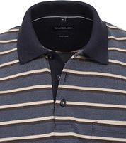 Casa Moda Polo Shirt Stripes Blue