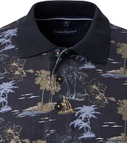 Casa Moda Polo Shirt Print Navy