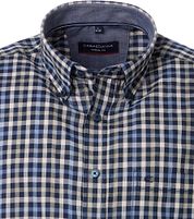Casa Moda Short Sleeve Casual Shirt Checks Navy