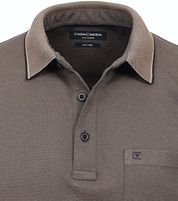 Casa Moda Polo Shirt Stretch Melange Taupe