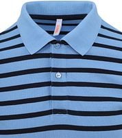 Sun68 Polo Shirt Stripes Light Blue
