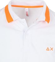 Sun68 Polo Shirt Big Stripe Fluo White