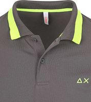 Sun68 Polo Shirt Big Stripe Fluo Anthracite
