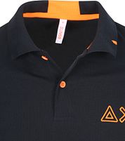 Sun68 Polo Shirt Logo Fluo Navy 