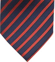 Silk Tie Navy Red Stripe F82-1