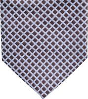 Suitable Tie Silk Checks Brown 