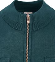 Blue Industry Cardigan Chest Pocket Dark Green