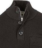 Blue Industry Mocker Pullover Black