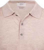 King Essentials The Robert Long Sleeve Polo Shirt Merino Beige