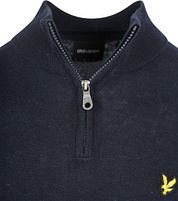 Lyle & Scott Half Zip Pullover Merino Wool Navy
