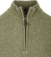 Suitable Half Zip Pullover Lambswool Light Green