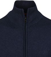 Petrol Cardigan Knitwear Melange Dark Blue