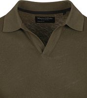 Marc O'Polo Polo Shirt Riva Linen Blend Olive Green