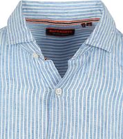 Superdry Shirt Linen Vacation Azure Blue Stripe