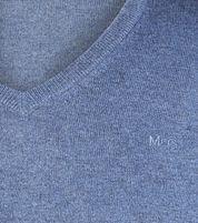 McGregor Pullover Merino Wool V-Neck Faded Blue