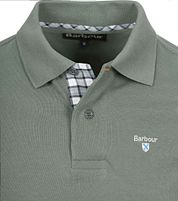 Barbour Tartan Pique Polo Shirt Vintage Green