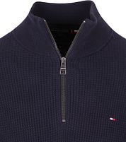 Tommy Hilfiger Half Zip Cable Pullover Navy