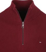 Tommy Hilfiger Half Zip Cable Pullover Bordeaux