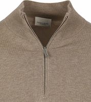 Profuomo Half Zip Pullover Luxury Beige