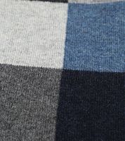 Profuomo Scarf Wool Checks Navy