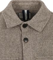 Profuomo Overshirt Woolblend Taupe 