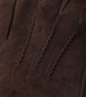 Profuomo Gloves Brown Suede