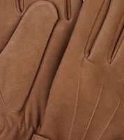 Profuomo Gloves Wool Camel Leather