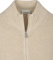 Profuomo Cardigan Boiled Wool Ecru