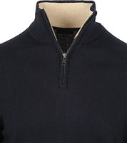 Steppin' Out Half-Zip Pullover Cotton Cashmere Navy