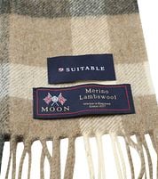 Suitable Scarf Checkered Merino Beige
