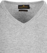Steppin' Out Pullover V-Neck Merino Wool Mid Grey
