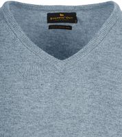 Steppin' Out Pullover V-Neck Merino Wool Sky Blue