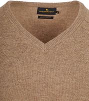 Steppin' Out Pullover V-Neck Lambswool Camel