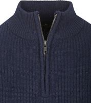 Steppin' Out Half Zip Pullover Lambswool Navy