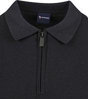 Suitable Half Zip Polo Shirt Navy