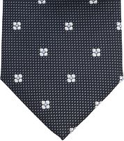 Suitable Tie Silk Flowers Navy