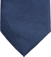 Suitable Linen Silk Tie Navy