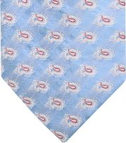 Suitable Tie Silk Paisley Light Blue