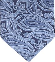 Suitable Tie Silk Stripe Paisley Blue