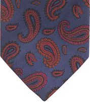 Suitable Tie Silk Stripe Paisley Navy