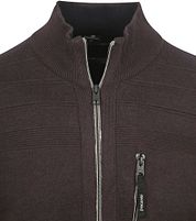 Vanguard Cardigan Bonded Mouline Brown